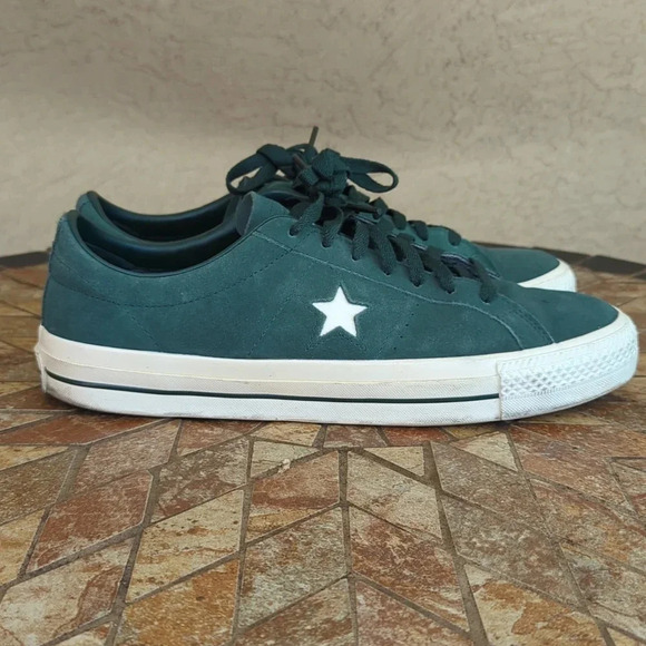 Converse Other - Converse One Star Pro OX Leather Deep Emerald Green Size 11